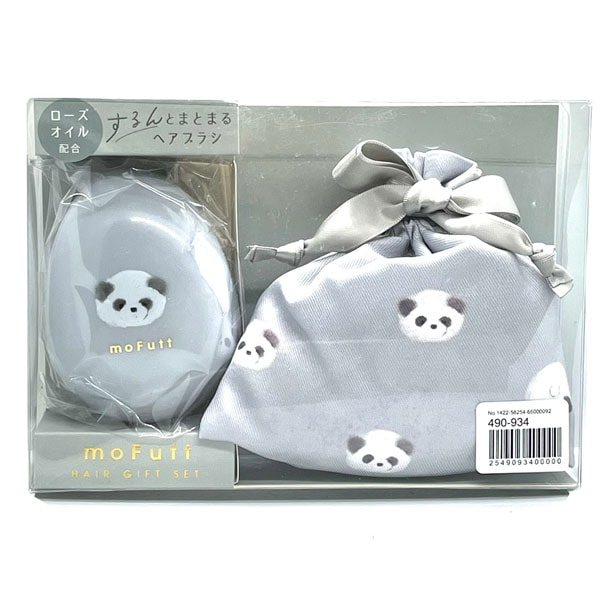 モフットヘアギフトセットパンダ(490-934) |ぱんだグッズ,ヘアケア,ヘアブラシ,ブラシ,櫛,くし,ローズオイル,中国,中華街,可愛い