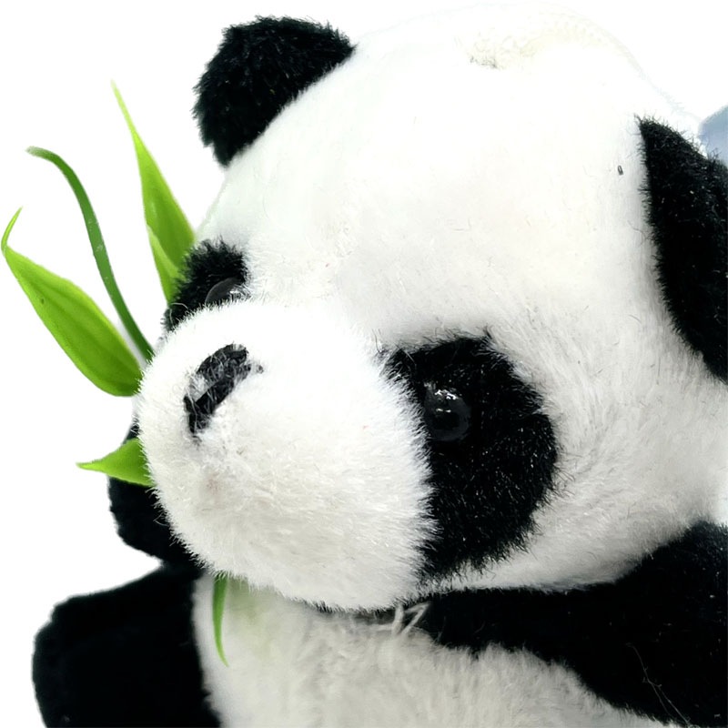 笹持ちパンダ 【小】 9cm ｜ぱんだグッズ,ヌイグルミ,中国,中華街
