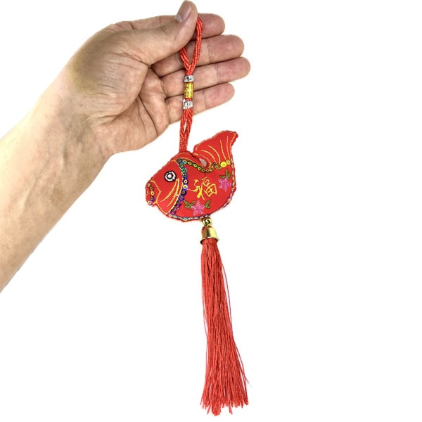 スパンコール付きマスコットベロア飾り,鯉【ネコポス便可】｜中国房