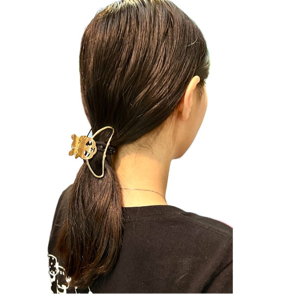 パンダヘアクリップ金 【大】 ネコポス便なら【送料無料】 ｜パッチン