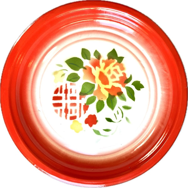 双喜ホーロートレー丸型40cm大 【送料無料】（沖縄1000）|食器,中国