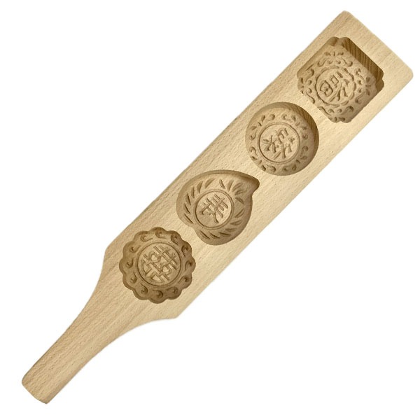 月餅木製型四孔 【送料無料】（沖縄別途500円）｜開運,風水,キッチン