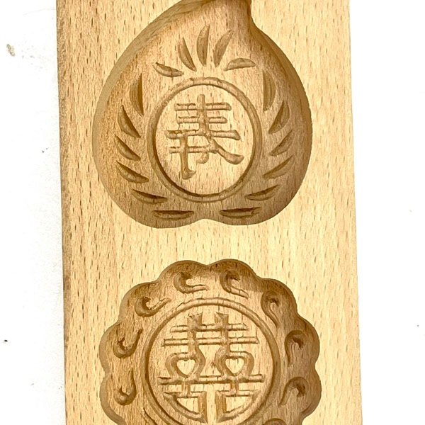 月餅木製型四孔 【送料無料】（沖縄別途500円）｜開運,風水,キッチン