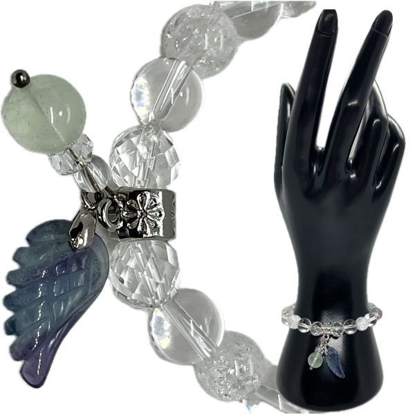 ブレスレット】天使の羽ブレスフローライト ネコポス便なら【送料無料