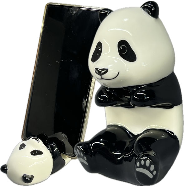 パンダ陶器スマホスタンド（P24-0825）｜携帯,スマホ