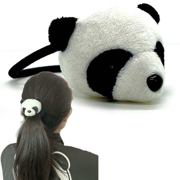 フェイスパンダマスコットヘアゴム ネコポス便なら【送料無料