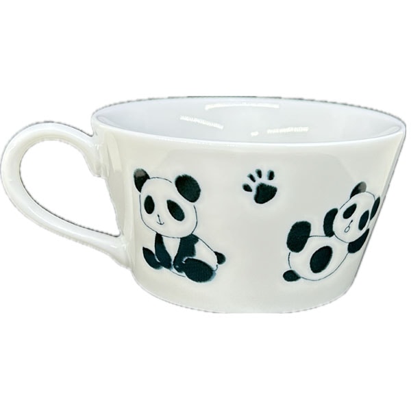 美濃焼にこにこパンダスープカップ（陶器製） ｜マグカップ,ジュース