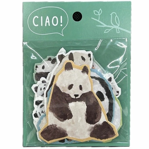 MINDWAVE CIAOステッカーパンダ（緑台紙）81969 【ネコポス便可