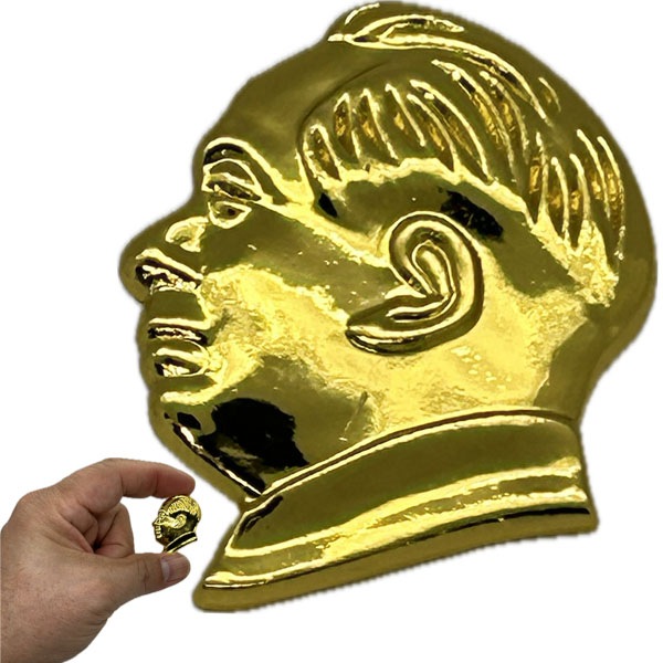 ピンバッジ毛沢東（横顔）【大】【ネコポス便可】｜毛澤東,人民解放軍