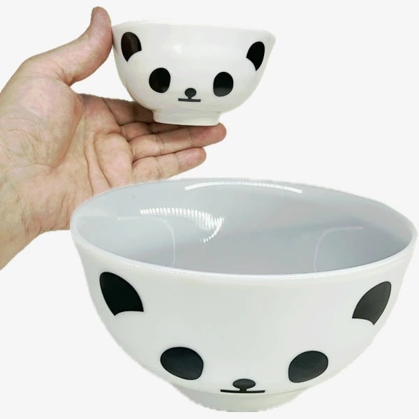 プリントパンダ茶碗 11cm（JNT016-A） ｜お茶碗,ぱんだグッズ
