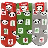 麻雀パンダソックス(23〜25cm) 【ネコポス便可】 |靴下,大人用,麻雀,萬子,索子,筒子,チャイナ,グッズ,中華街,レトロ,雑貨,お土産,ギフト,誕生日,プレゼント