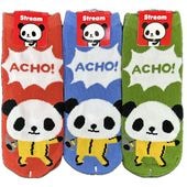 ヌンチャクパンダソックス(23〜26cm) 【ネコポス便可】 |靴下,大人用,ヌンチャク,功夫,クンフー,ブルースリー,アチョ,チャイナ,グッズ,中華街,レトロ,雑貨,お土産,ギフト,誕生日,プレゼント