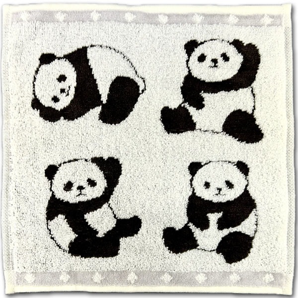 パンダハンカチタオル（TL-H97）【ネコポス便可】｜ぱんだグッズ