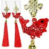 中国　アンティーク　ピアス K18ロードライトガーネット アンティーク風ピアス PNI-98YGRG