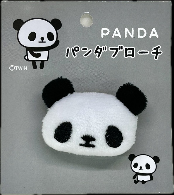 パンダフェイスブローチPAP048【ネコポス便可】｜ ギフトぱんだグッズ