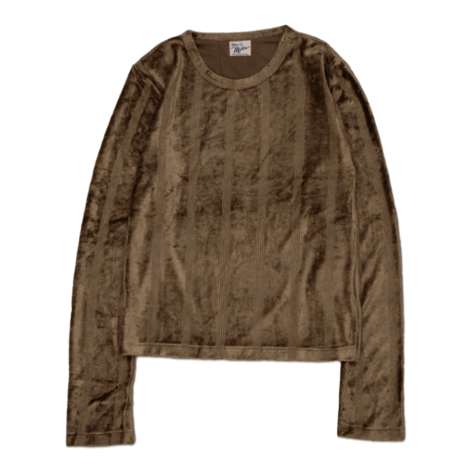Meravel ベロアTee ブラウン 000000000159_bjV7f3O.png