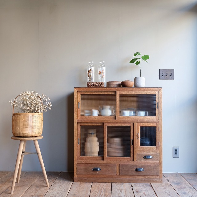 食器棚 モールガラス | 古家具,棚類 | R-select