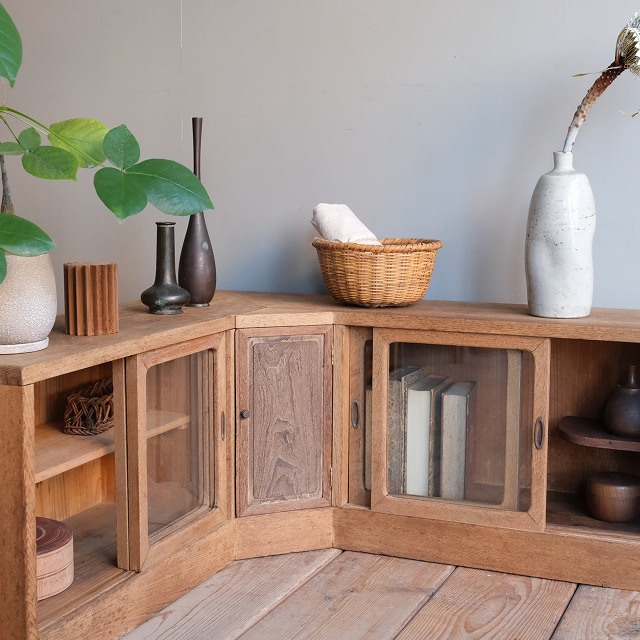 古いキャビネット ローキャビネット コーナー型 | 古家具,棚類 | R-select