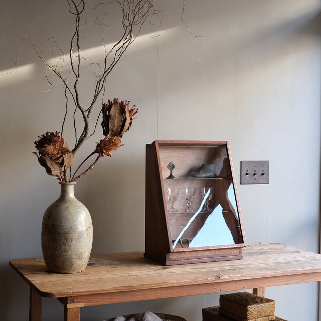 斜め型ショーケース 卓上 | 古家具,ガラスケース・ショーケース | R-select