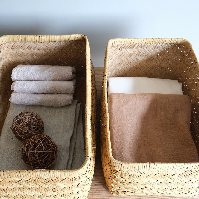 竹行李 （幅51cm）｜古雑貨,籠 バスケット｜古家具・アンティーク