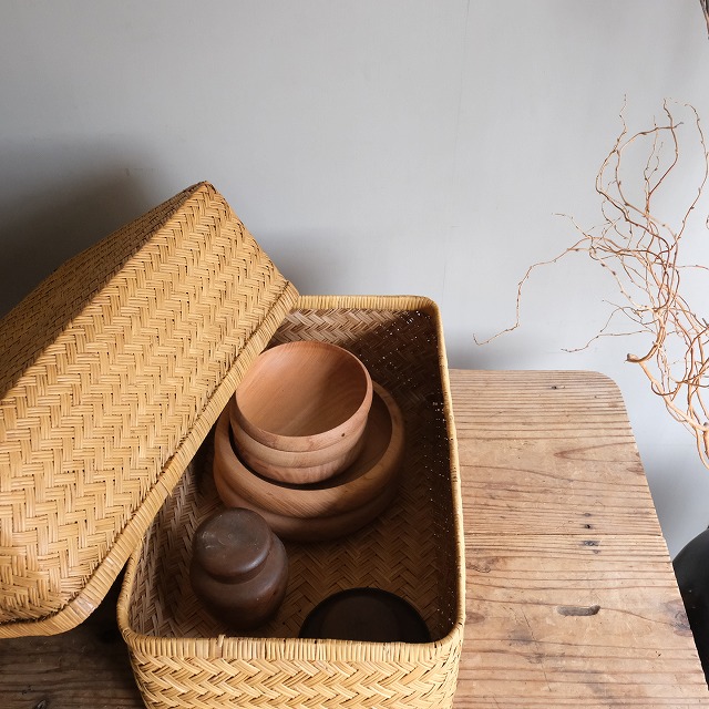 竹行李 （幅50cm）｜古雑貨,籠 バスケット｜古家具・アンティーク