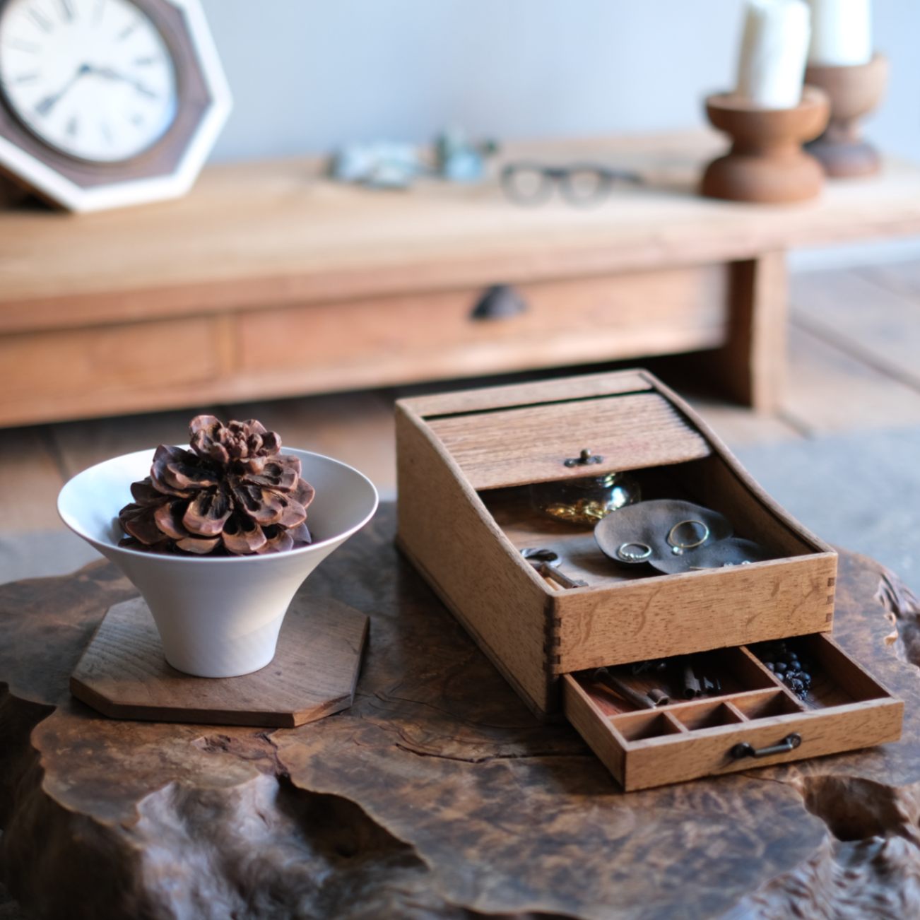 蛇腹扉の収納箱｜古雑貨,その他｜古家具・アンティーク家具 R-select