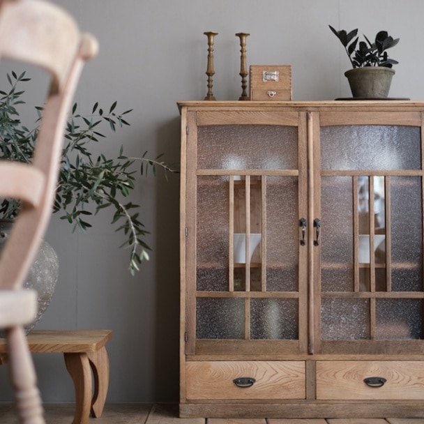 キャビネット ダイヤガラス | 古家具,棚類 | R-select