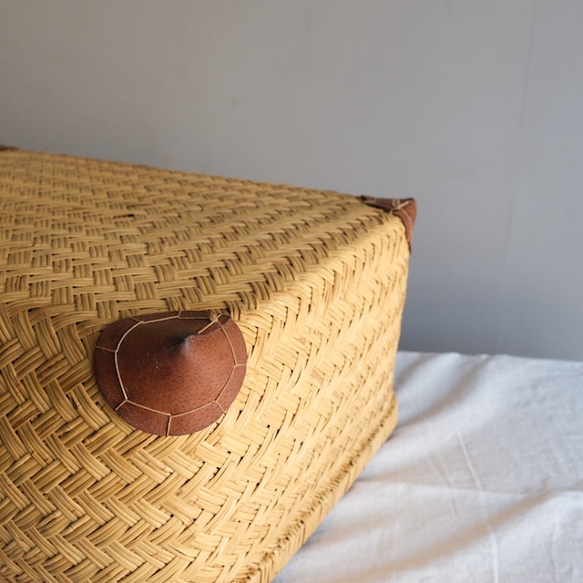 革当て竹行李 （幅60cm） | 古雑貨,籠 バスケット | R-select