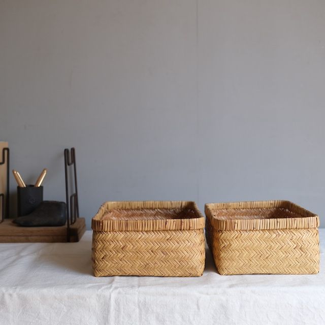 竹行李 （幅28cm）｜古雑貨,籠 バスケット｜古家具・アンティーク