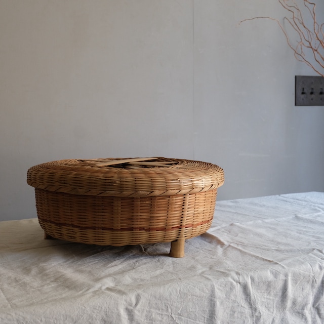 蓋付き竹籠｜古雑貨,籠 バスケット｜古家具・アンティーク家具 R-select