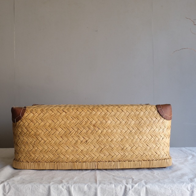 革当て竹行李 （幅60cm） | 古雑貨,籠 バスケット | R-select