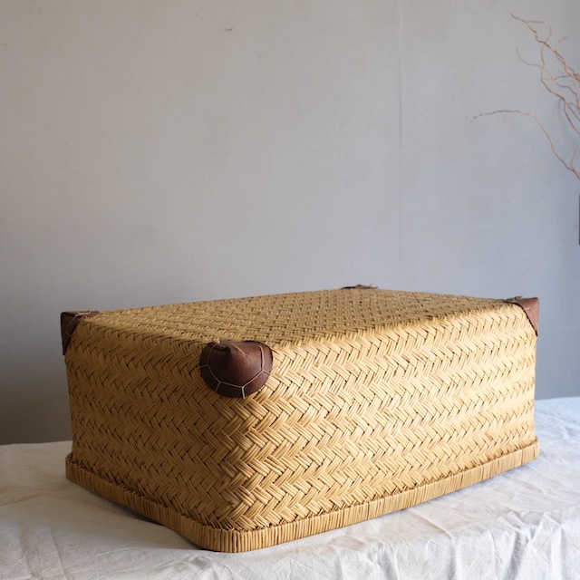 革当て竹行李 （幅60cm） | 古雑貨,籠 バスケット | R-select