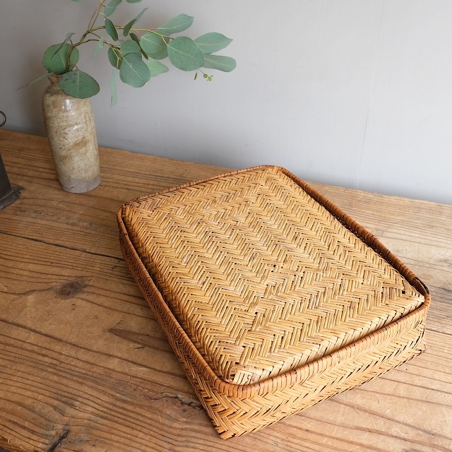 竹行李 （幅34cm）｜古雑貨,籠 バスケット｜古家具・アンティーク