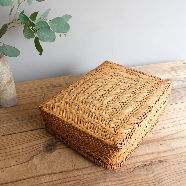 竹行李 （幅34cm）｜古雑貨,籠 バスケット｜古家具・アンティーク