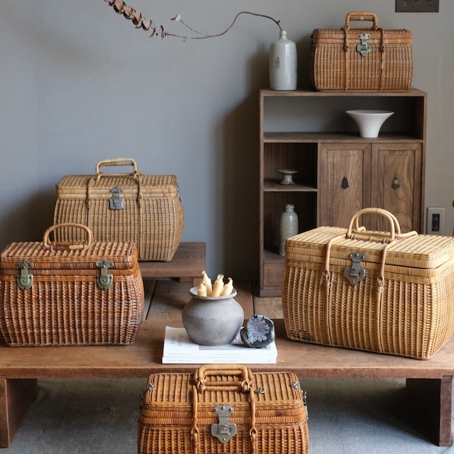 籐の煎茶籠｜古雑貨,籠 バスケット｜古家具・アンティーク家具 R-select