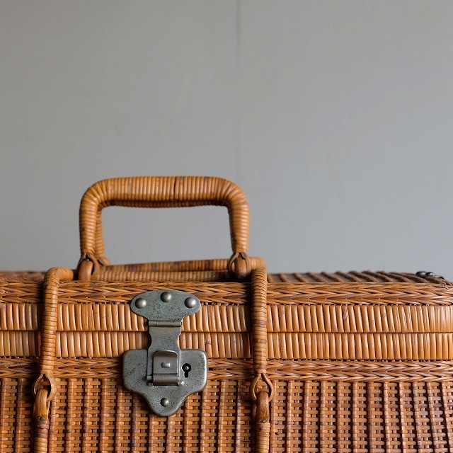 籐の大正バスケット 煎茶籠｜古雑貨,籠 バスケット｜古家具