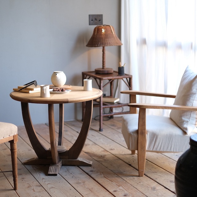 VidaXL　Reclaimed Woodラウンドボウル形状コーヒーテーブ VidaXL Reclaimed Woodラウンドボウル形状コーヒーテーブ オール