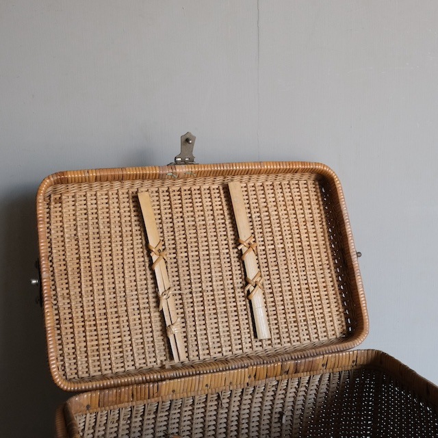 籐の大正バスケット 煎茶籠｜古雑貨,籠 バスケット｜古家具