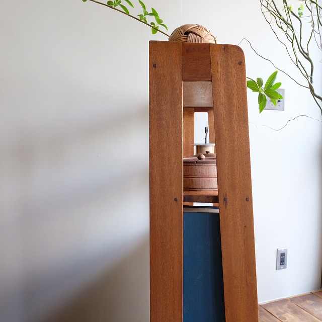 引き出し付き本棚 斜め棚｜古家具,棚類｜古家具・アンティーク家具 R