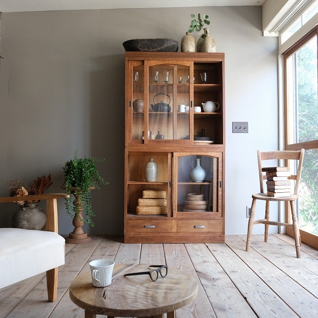 重ね式キャビネット アーチ窓 水屋 | 古家具,棚類 | R-select