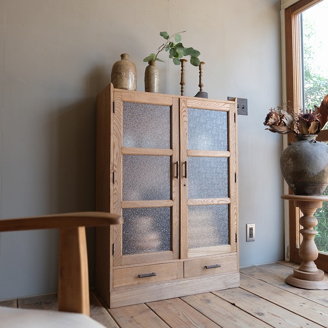 ダイヤガラスのキャビネット キャビネット ダイヤガラス | 古家具,棚類 | R-select