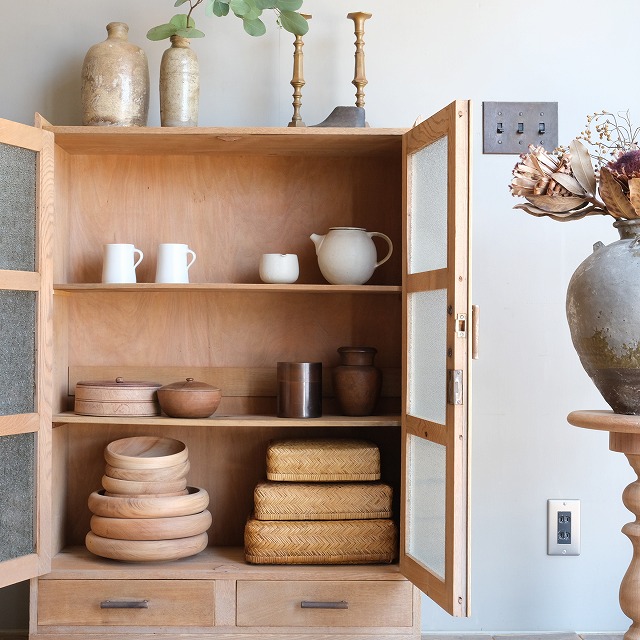 キャビネット ダイヤガラス | 古家具,棚類 | R-select