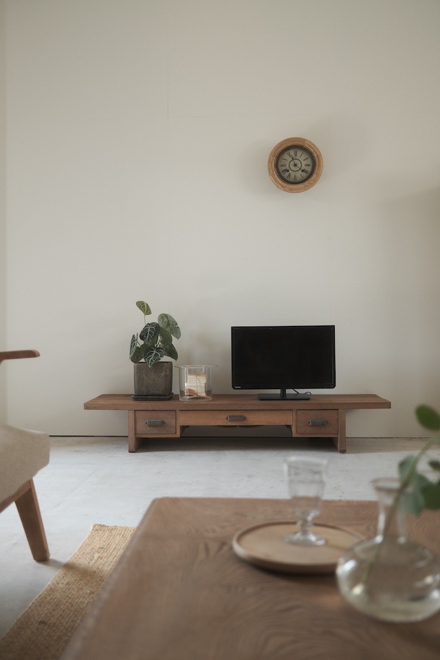 展示台 ローテーブル｜裁ち板・テレビ台・古家具・アンティーク家具