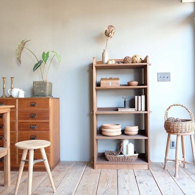 楔書棚・本棚・レトロ家具・古家具・古道具 楔書棚・本棚・レトロ家具・古家具・古道具 レトロ 楔本棚 本棚