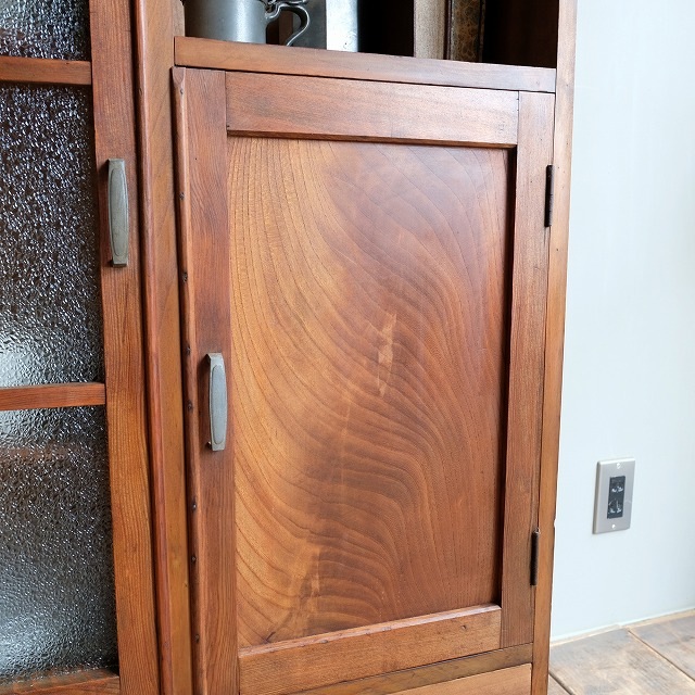 アシンメトリーキャビネット ダイヤガラス | 古家具,棚類 | R-select