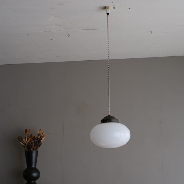 楕円型乳白ガラス ペンダントライト | 照明・ライト,ペンダント