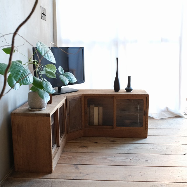 古いキャビネット ローキャビネット コーナー型 | 古家具,棚類 | R-select