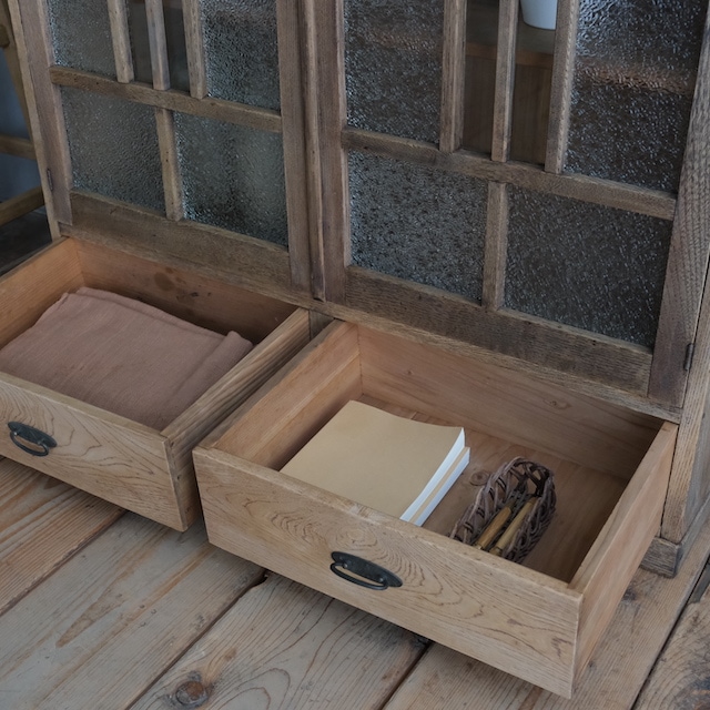 キャビネット ダイヤガラス | 古家具,棚類 | R-select