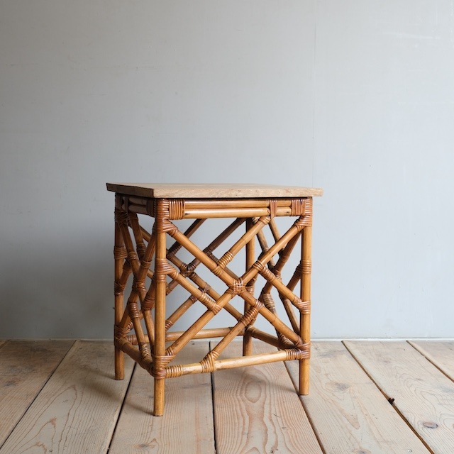 籐と木 サイドテーブル｜すべての商品｜古家具・アンティーク家具 R-select