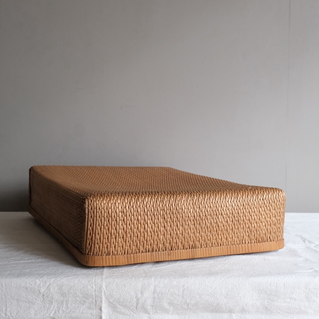 柳行李 希少 かご レトロ 未使用品 （ca】柳籠 かご / H22cm